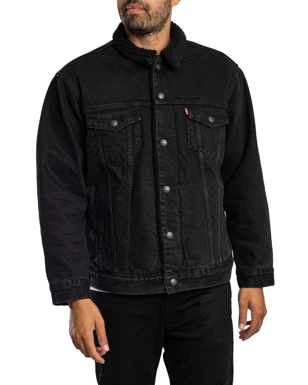 Levi's Levi's Relaxte Sherpa-Jas in het Black voor heren