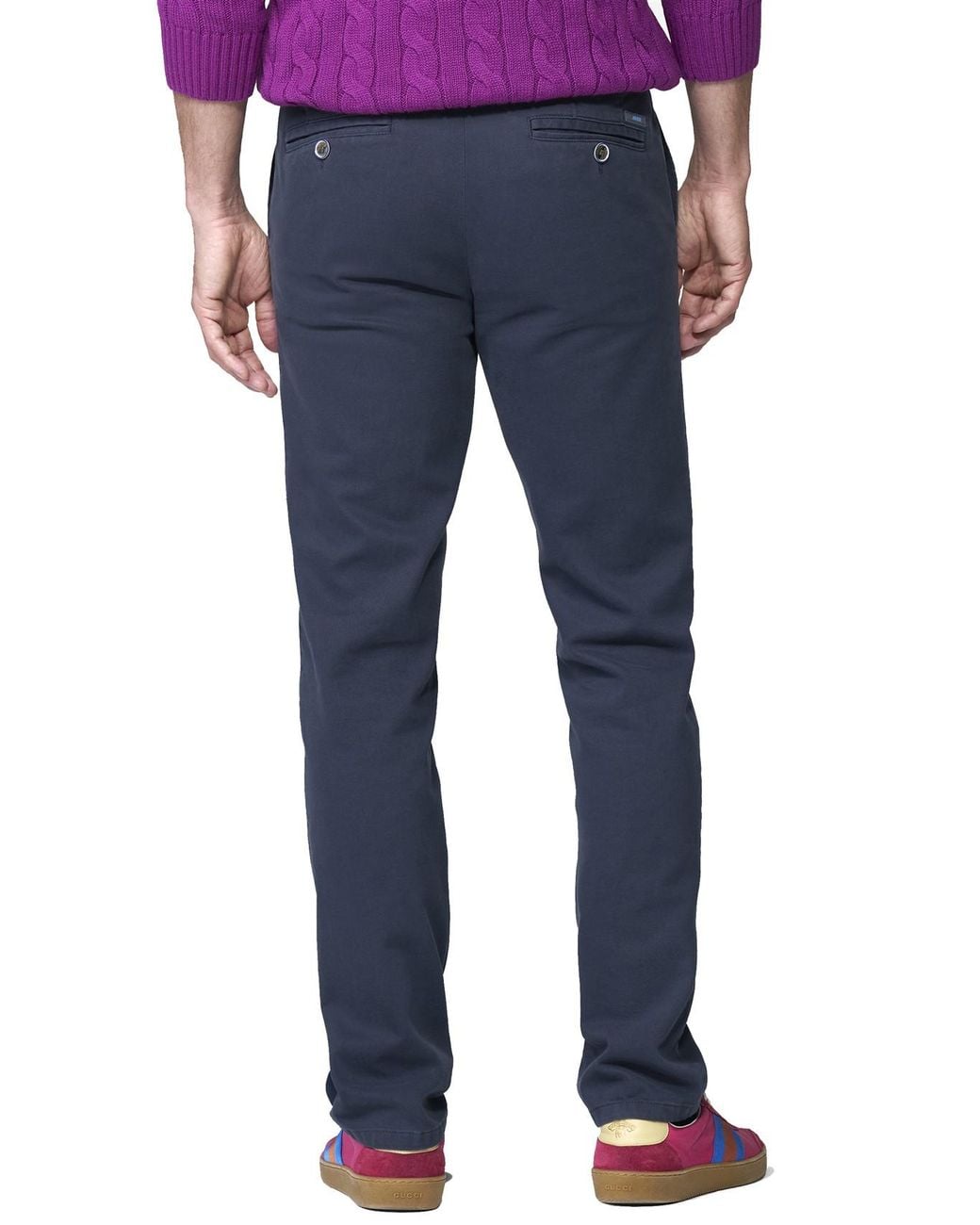 Meyer Oslo Flatfront Model in het Blue voor heren