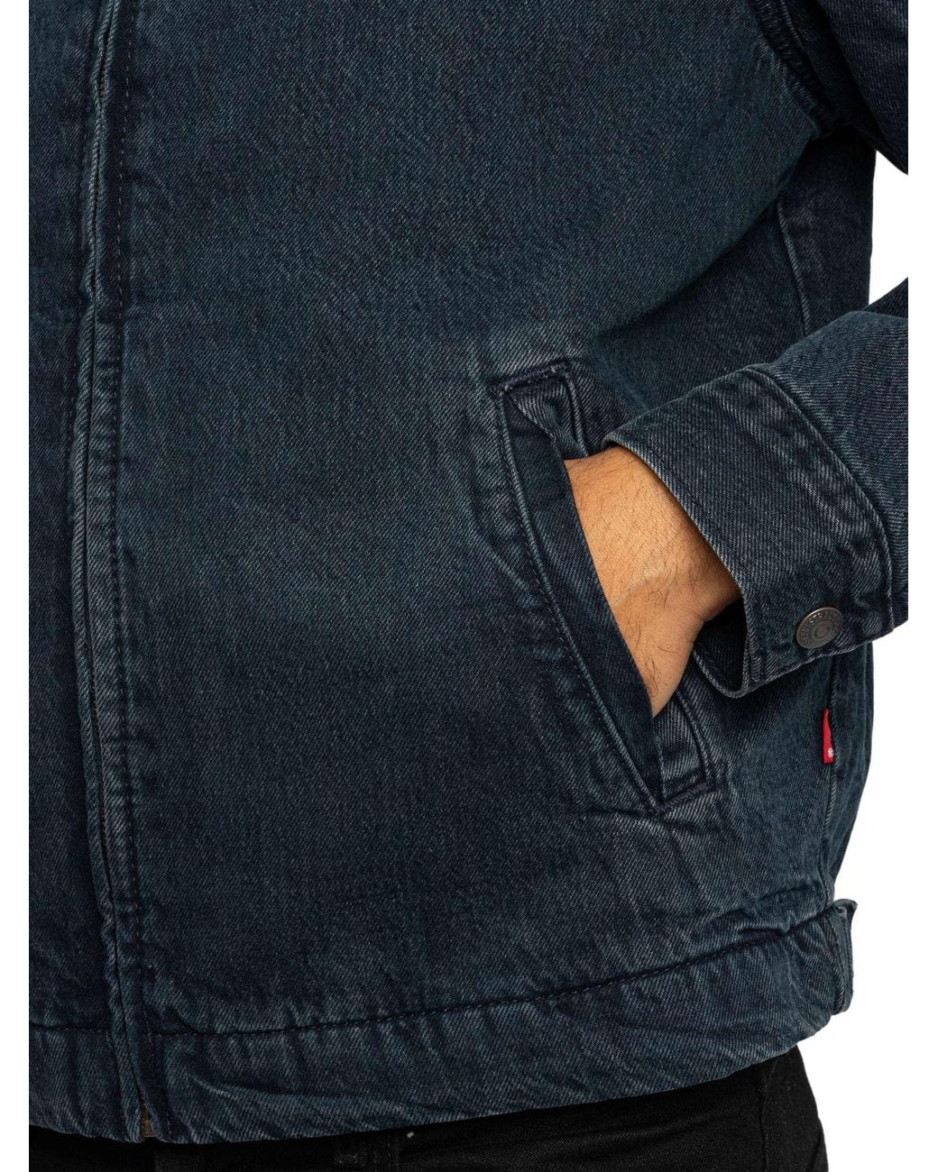 Levi's Levi's Castro Jas Met Ritssluiting in het Blue voor heren