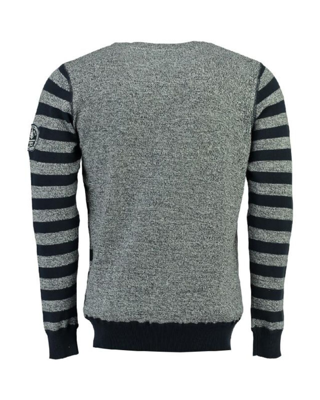 GEOGRAPHICAL NORWAY Gn Sweater Print Ronde Hals in het Blue voor heren