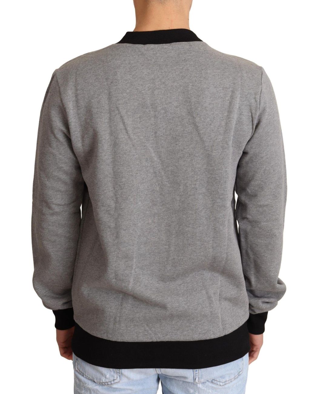 Dolce & Gabbana Grijze Crown King Katoenen Pullover Trui in het Gray voor heren