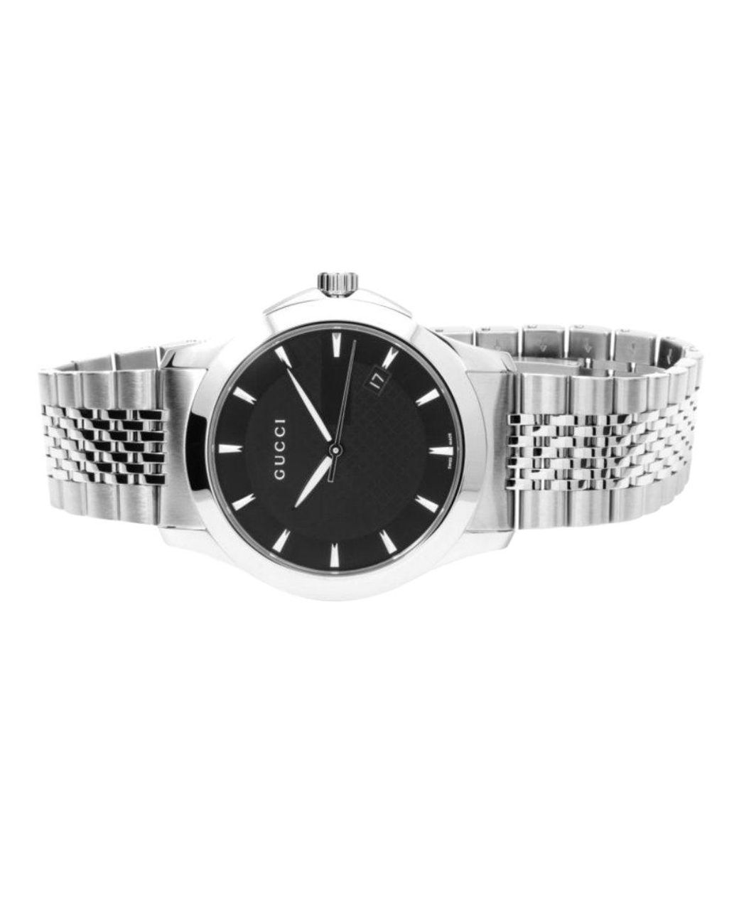 Gucci Ya126402 G-Timeless Zwarte Wijzerplaat Herenhorloge in het Metallic voor heren