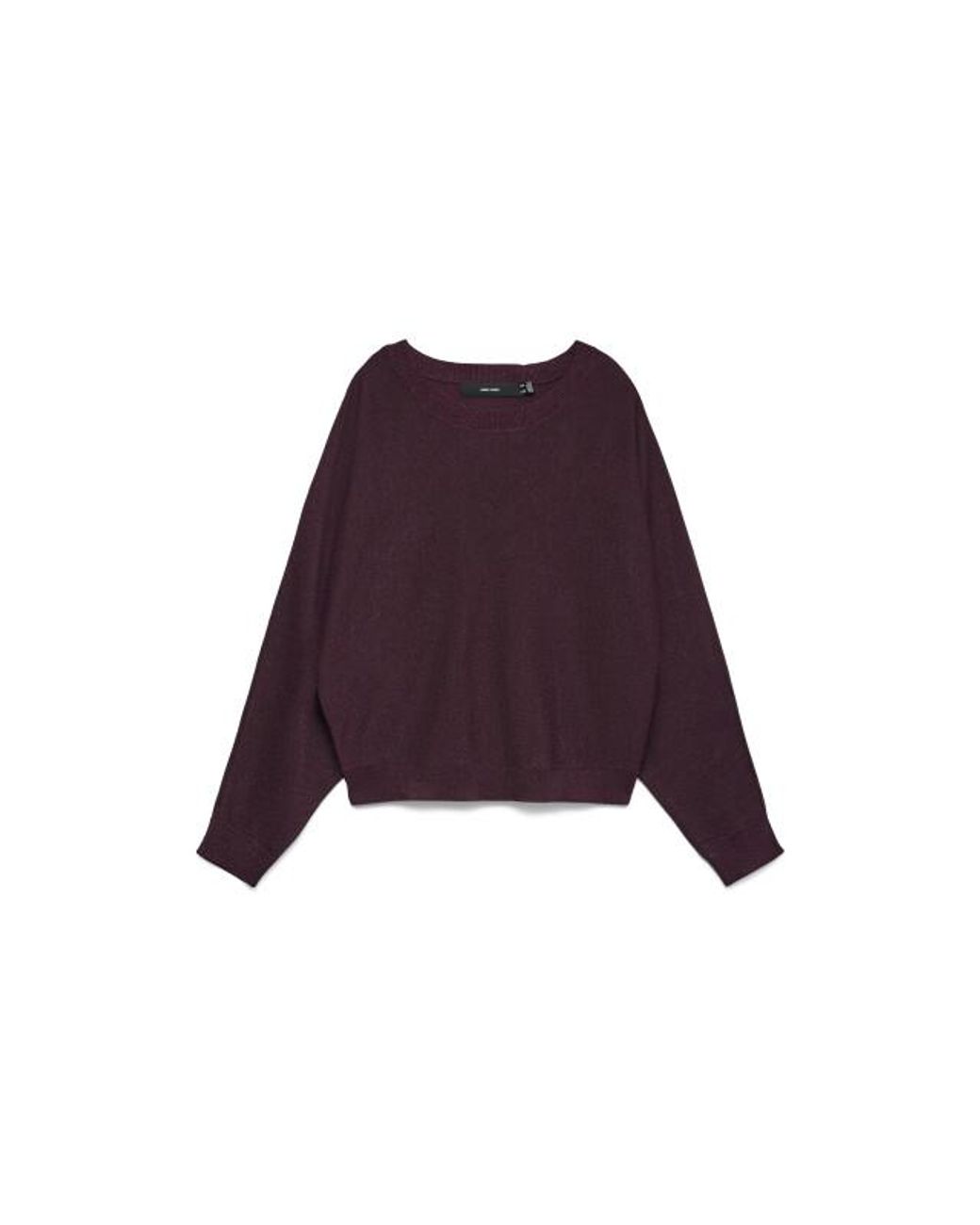 Vero Moda Vmhappyglitter Ls O-Nk Batwing Pull in het Purple