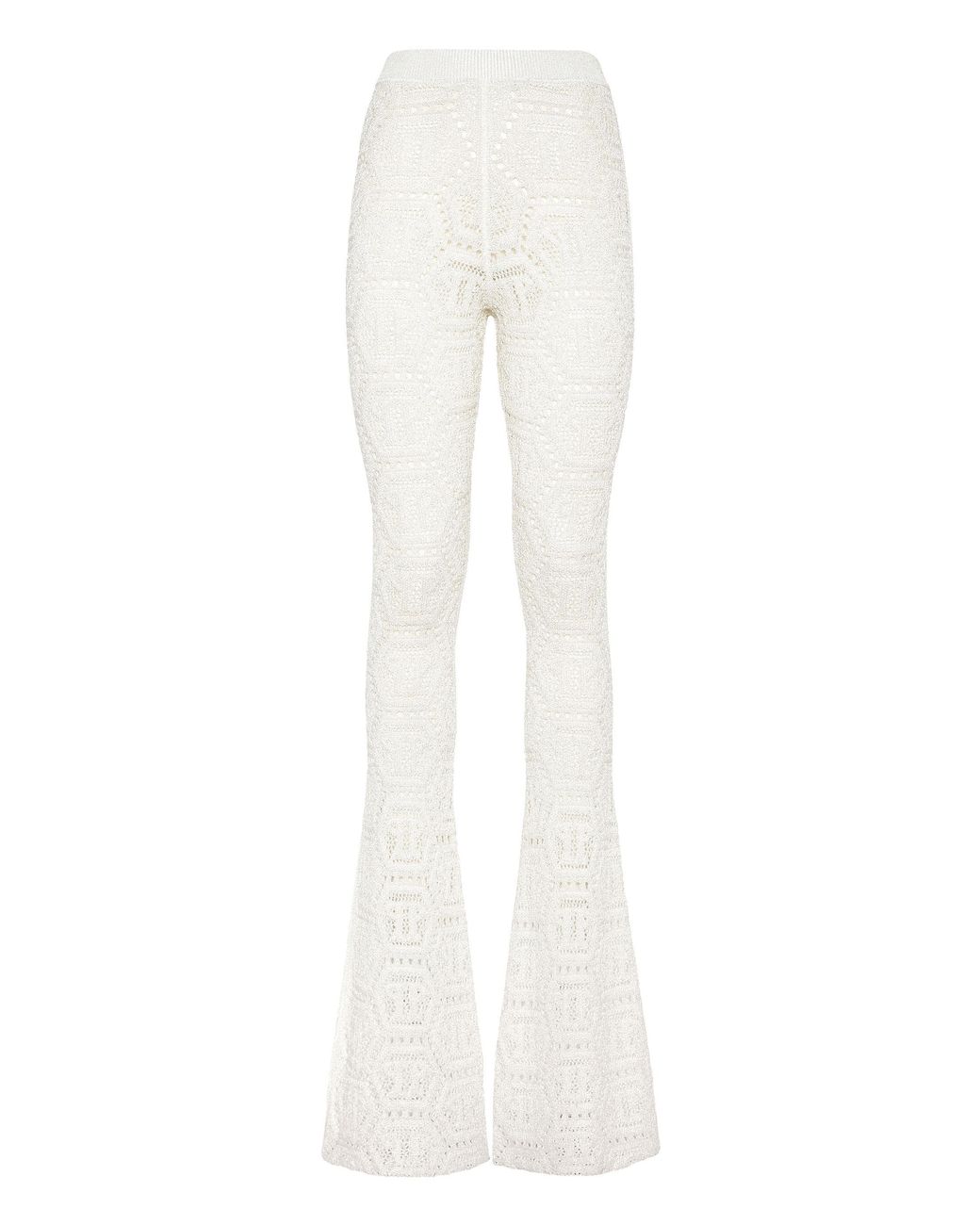 Philipp Plein Flare Broek Monogram in het White