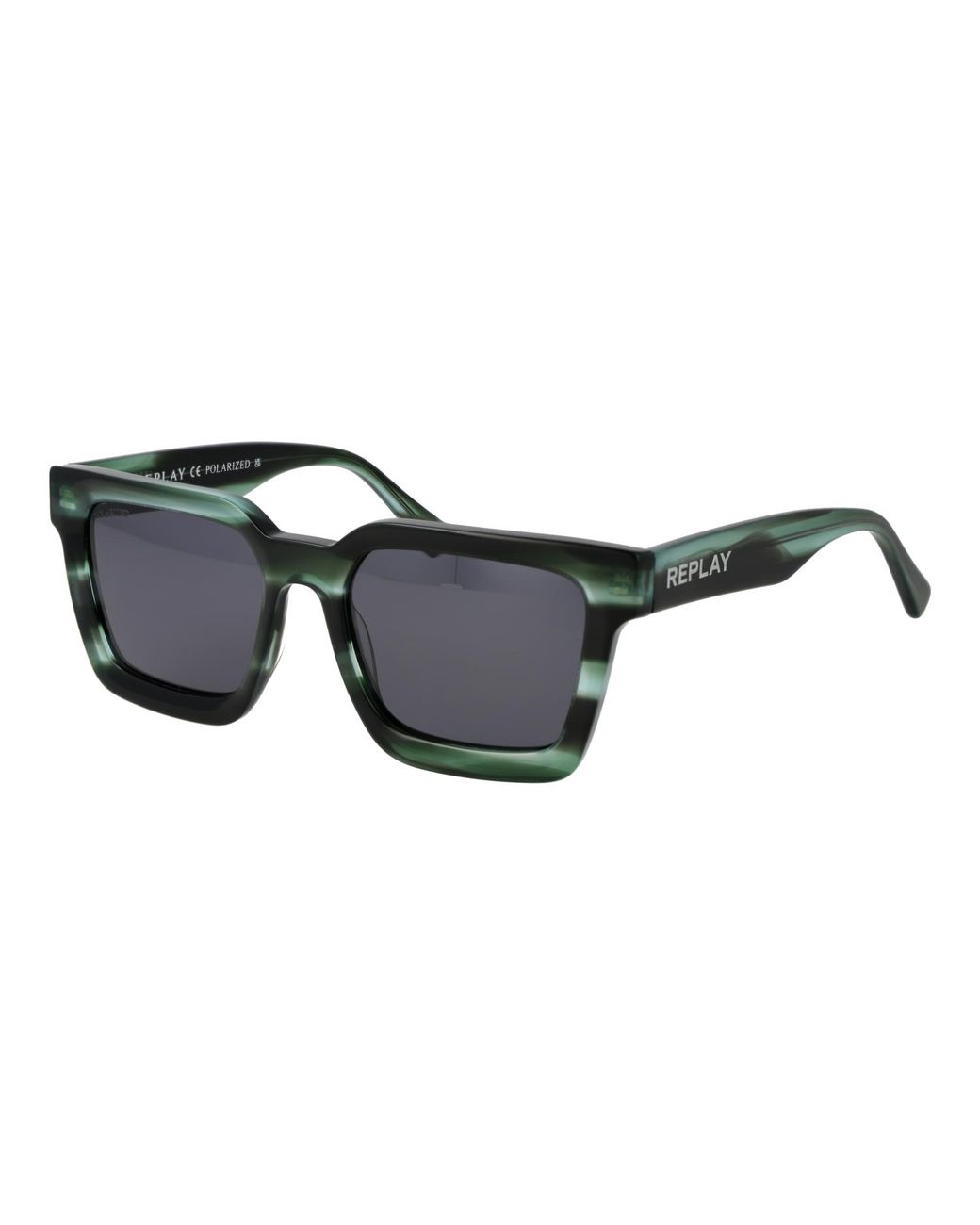Replay Black Acetate Sunglasses