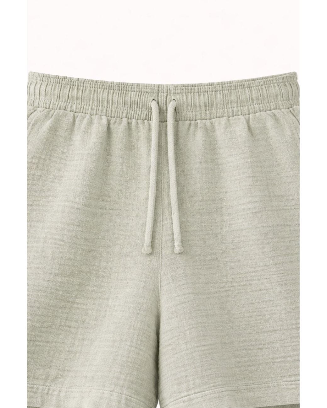 MixRay Multicolor High-Waisted Textured Cotton Shorts