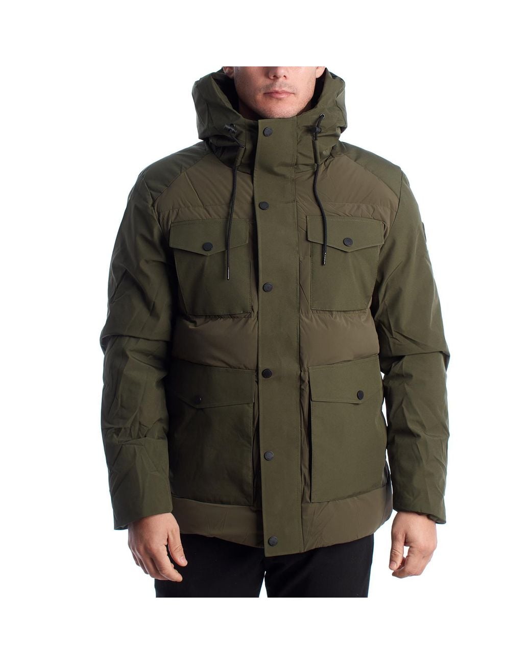 U.S. POLO ASSN. Green Padded Parka Jacket With Hood Us40127016 for men