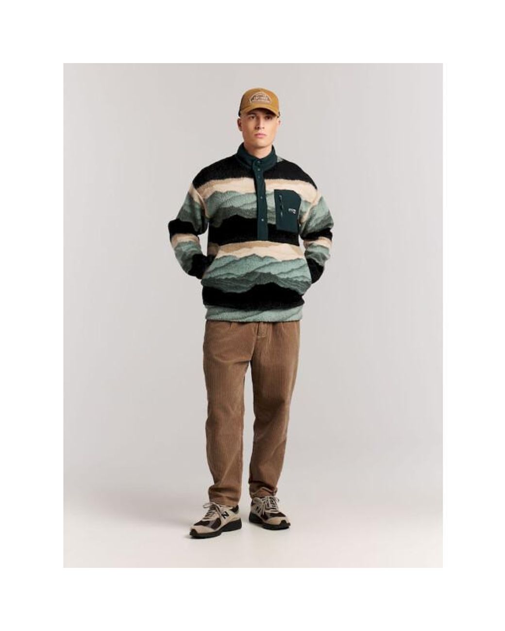 Protest Browser Outdoor 1/4 Button Top Midlayer in het Green voor heren