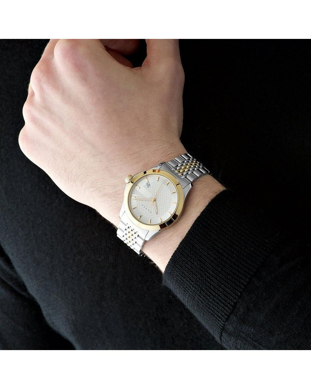 Gucci Ya126409 G-Timeless Tweekleurig Herenhorloge in het Metallic voor heren