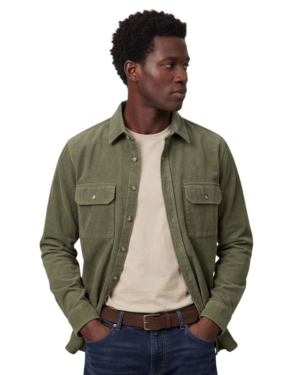 CASA MODA Overshirt in het Green voor heren