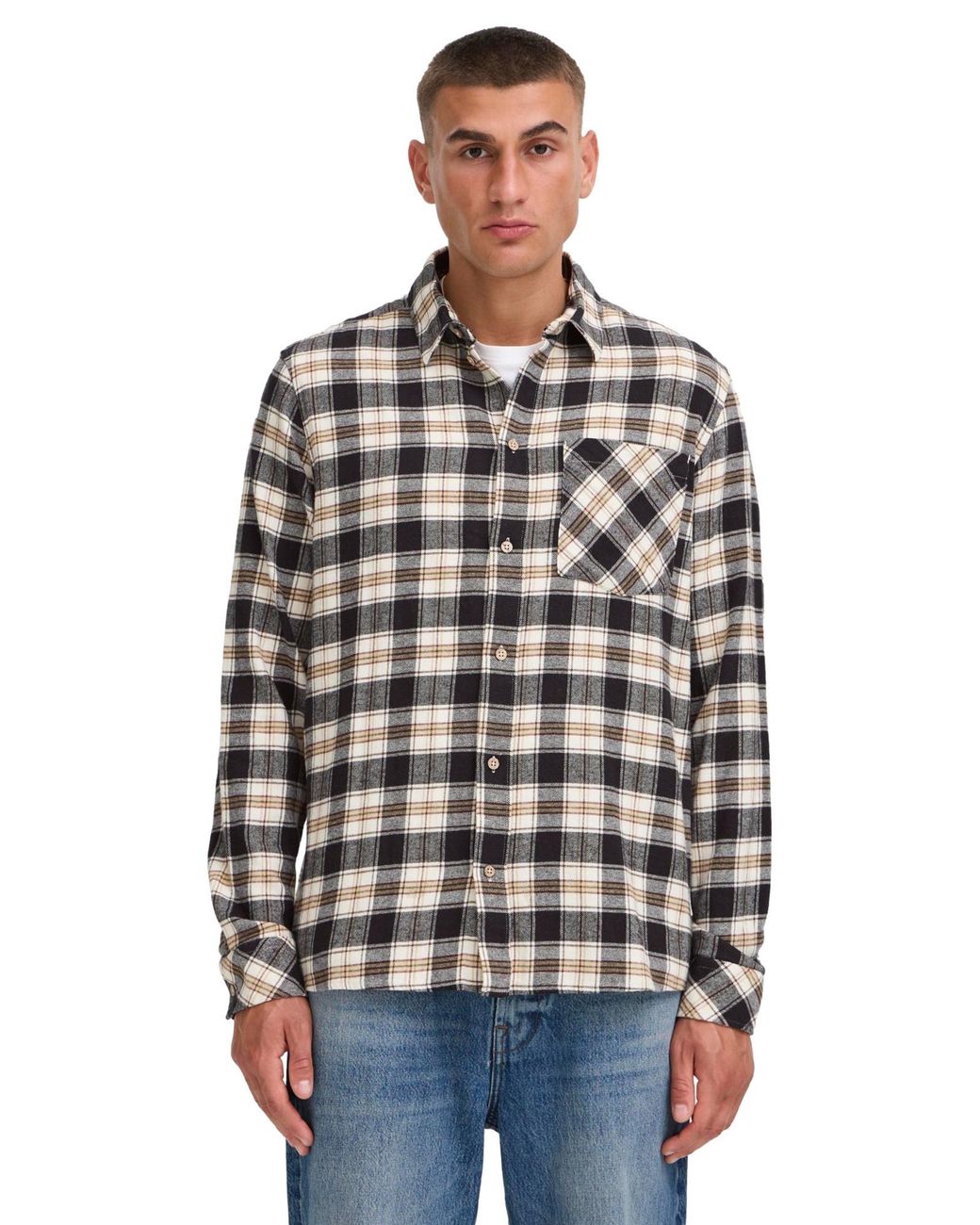 Solid Shirt in het Gray voor heren