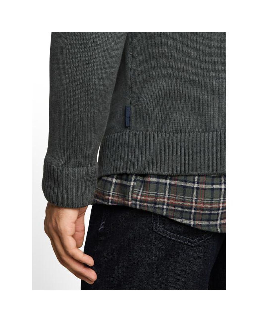 Tom Tailor Crew Neck Pullover Knit in het Gray voor heren
