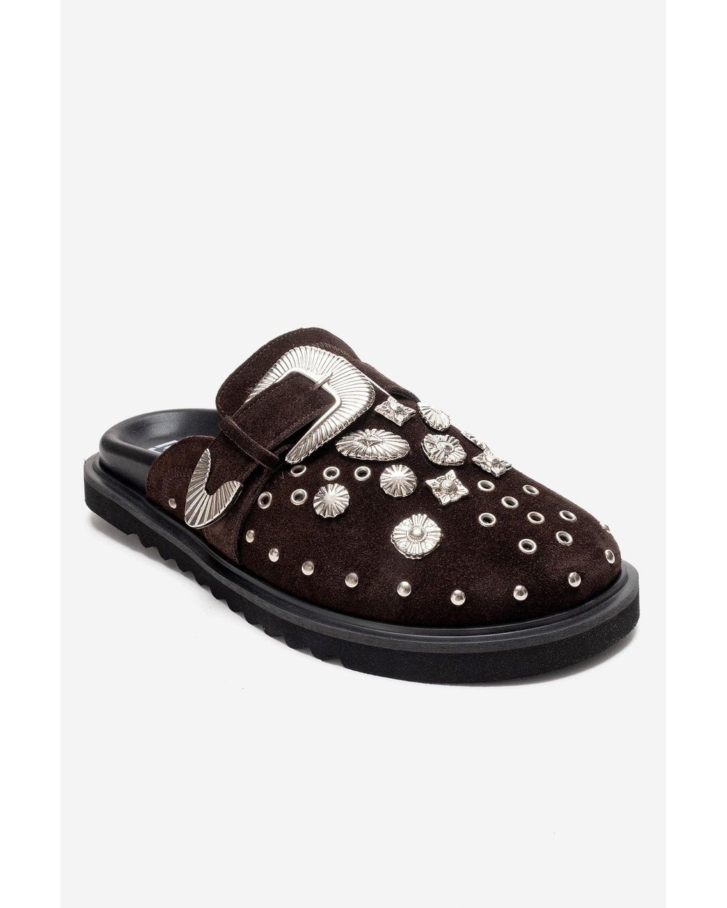 Forever & Always Shoes Maril Leren Gesp Sandaal in het Black