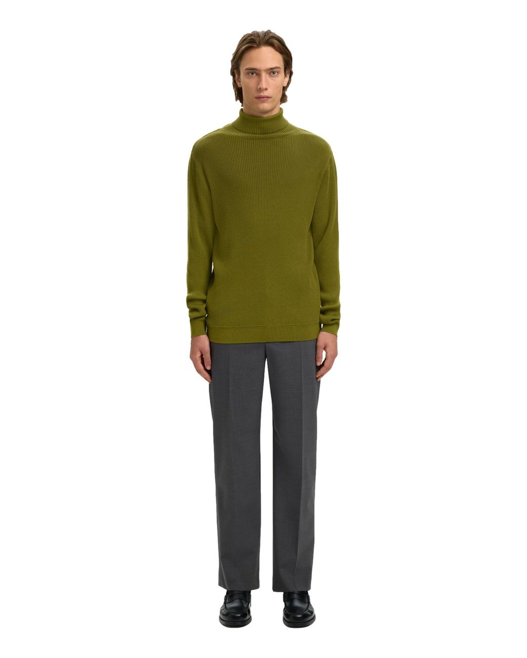 SELECTED Geselecteerde Herenpullover in het Green voor heren