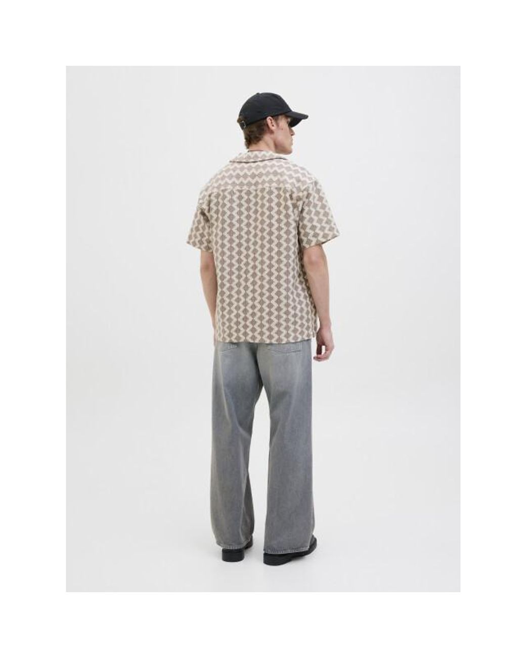 Jack & Jones Jorsummer Luke Texture Resort Shirt in het Brown voor heren