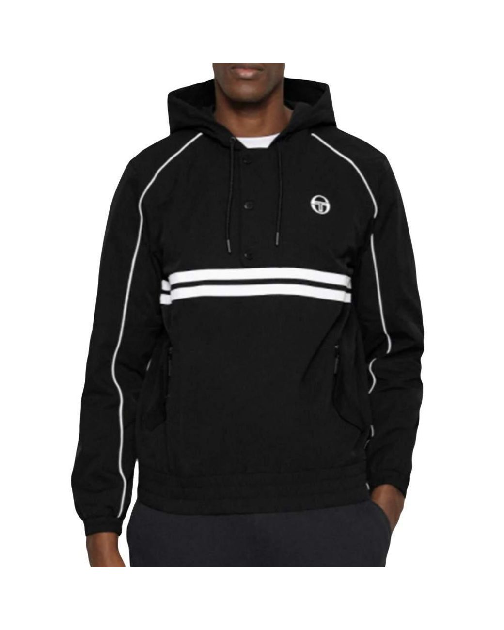 Sergio Tacchini Netem-Trainingsjack Voor in het Black voor heren