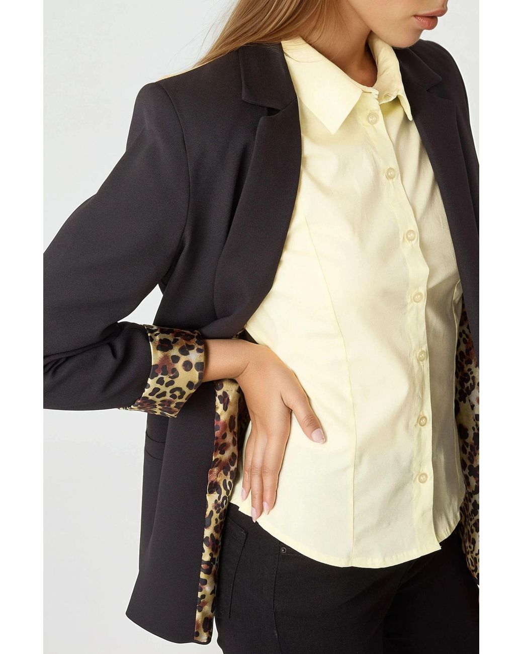 Hiccup Basic Boyfriend Jacket Pika Collectie in het Black