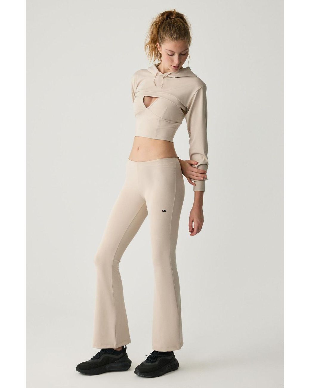Grimelange Natural High Waist Flare Leggings