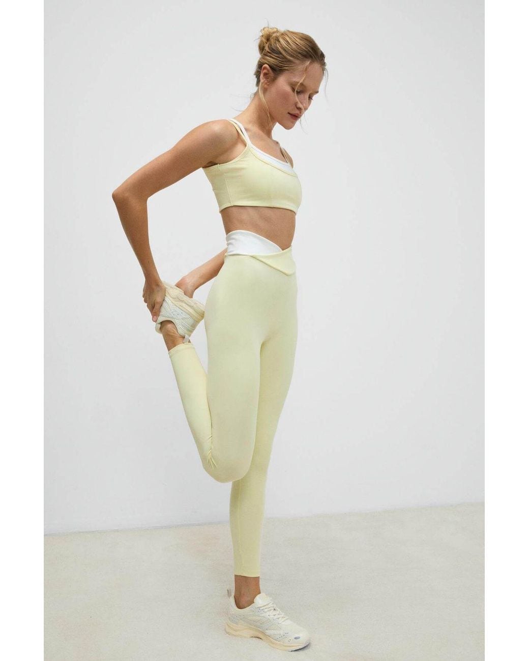 Grimelange White High Waist Skinny Leggings