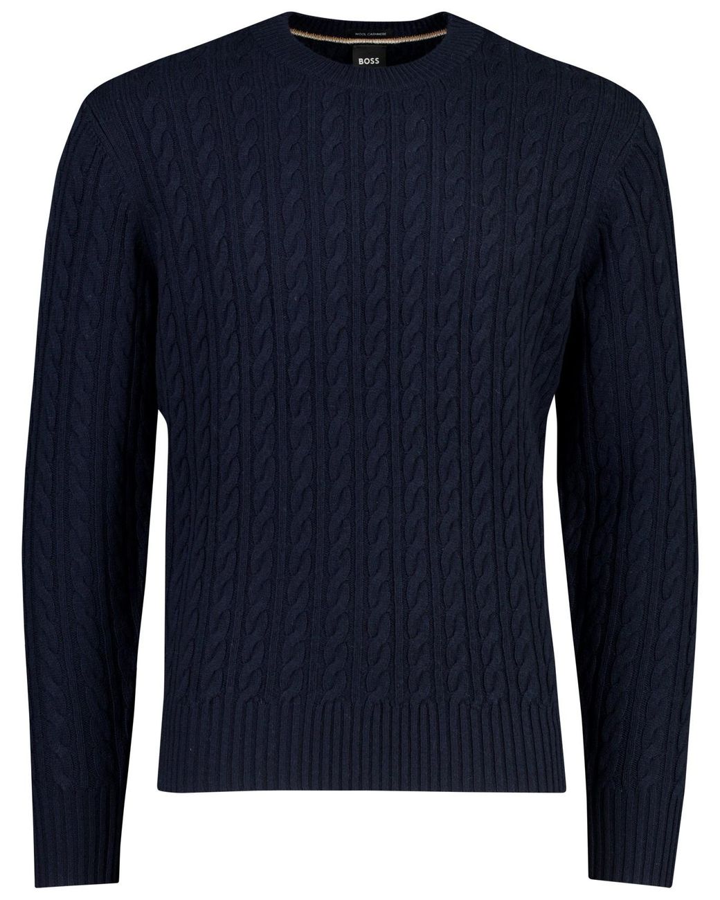 Boss Trui Boss Wol in het Blue voor heren