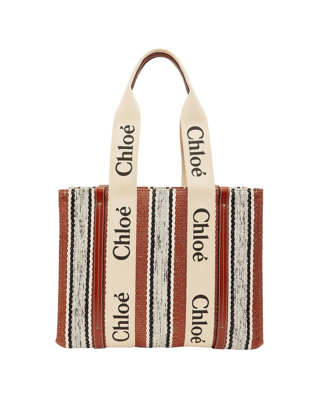 Chloé Red Chloé Medium Woody Tote Bag