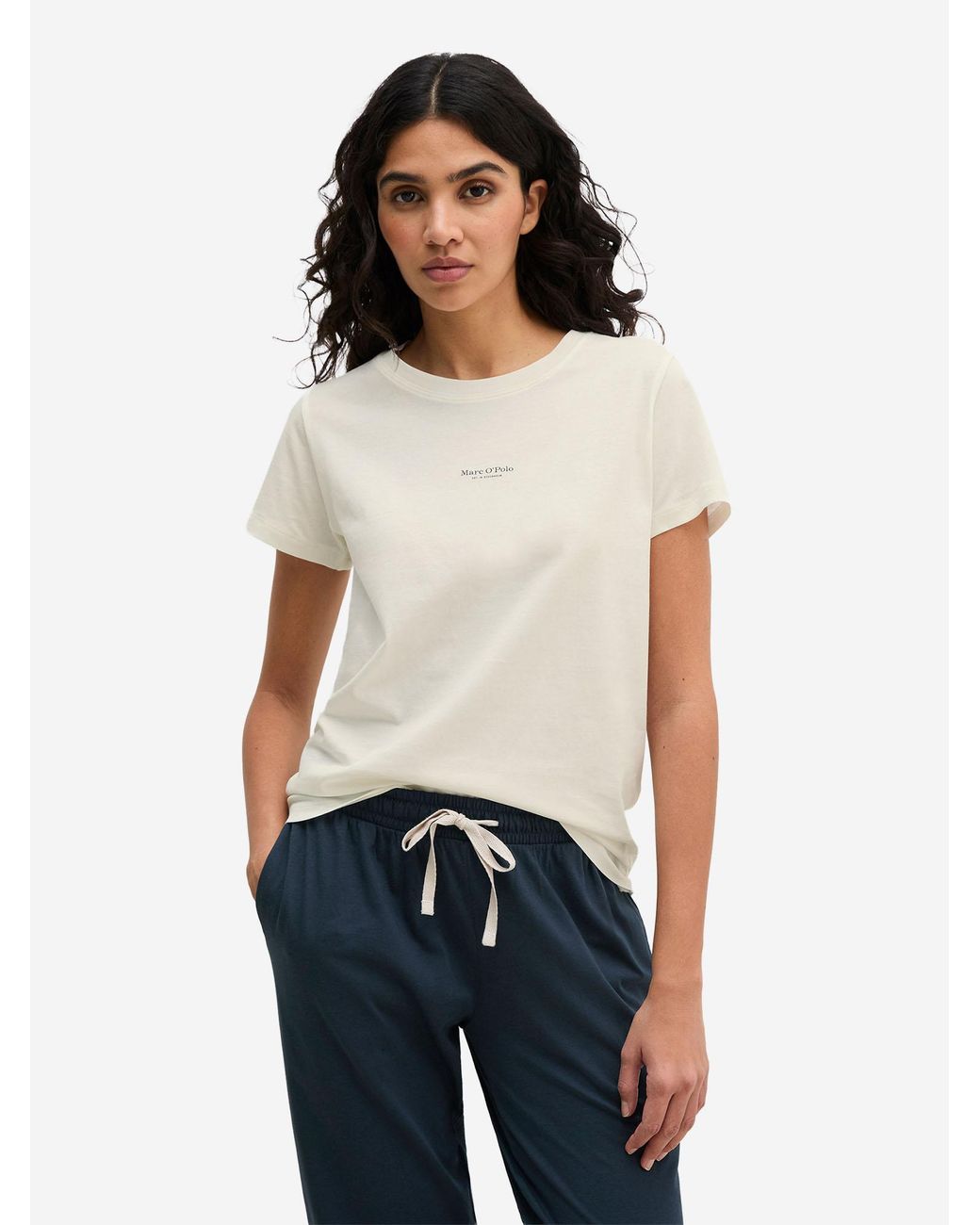 Marc O' Polo Marc O'Polo Vrouwen T-Shirt Mix N Match in het White