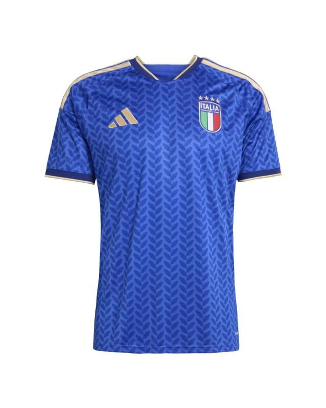 Adidas Figc H Jsy Wedstrijdshirt Korte Mouw Replica Voetbal in het Blue voor heren