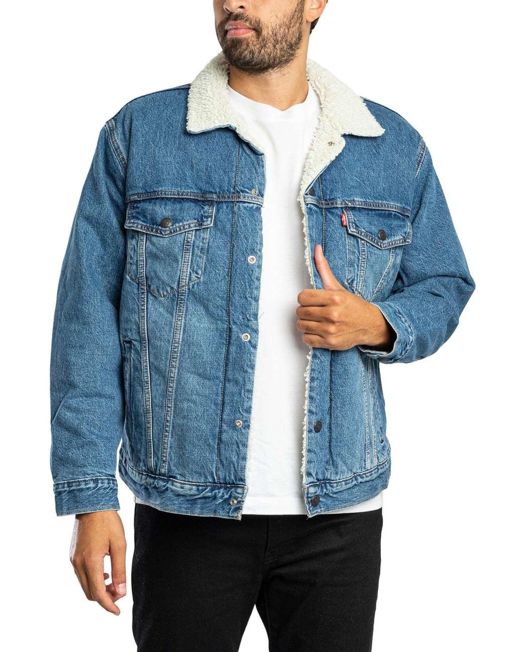 Levi's Levi's Relaxte Sherpa-Jas in het Blue voor heren