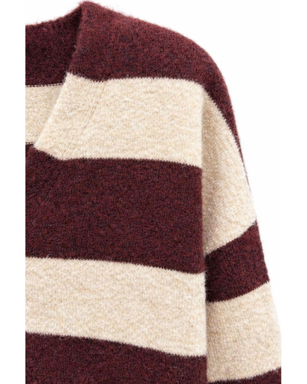 MixRay Multicolor Striped V-Neck Button-Front Knit Cardigan