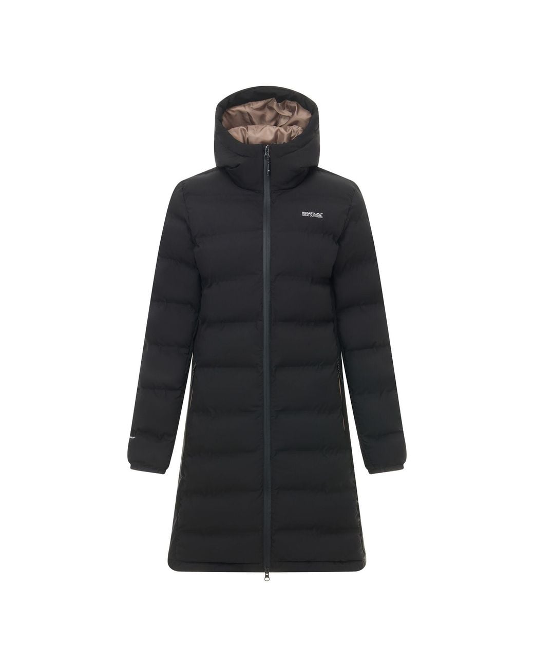 Regatta Black Ladies Altoro Longline Padded Jacket /Mocha)