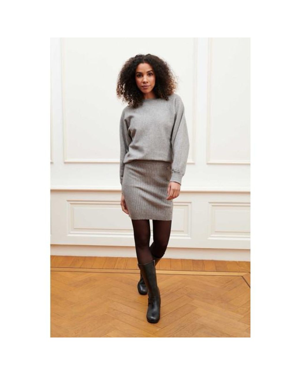 Lofty Manner Sweater Elayna in het Gray