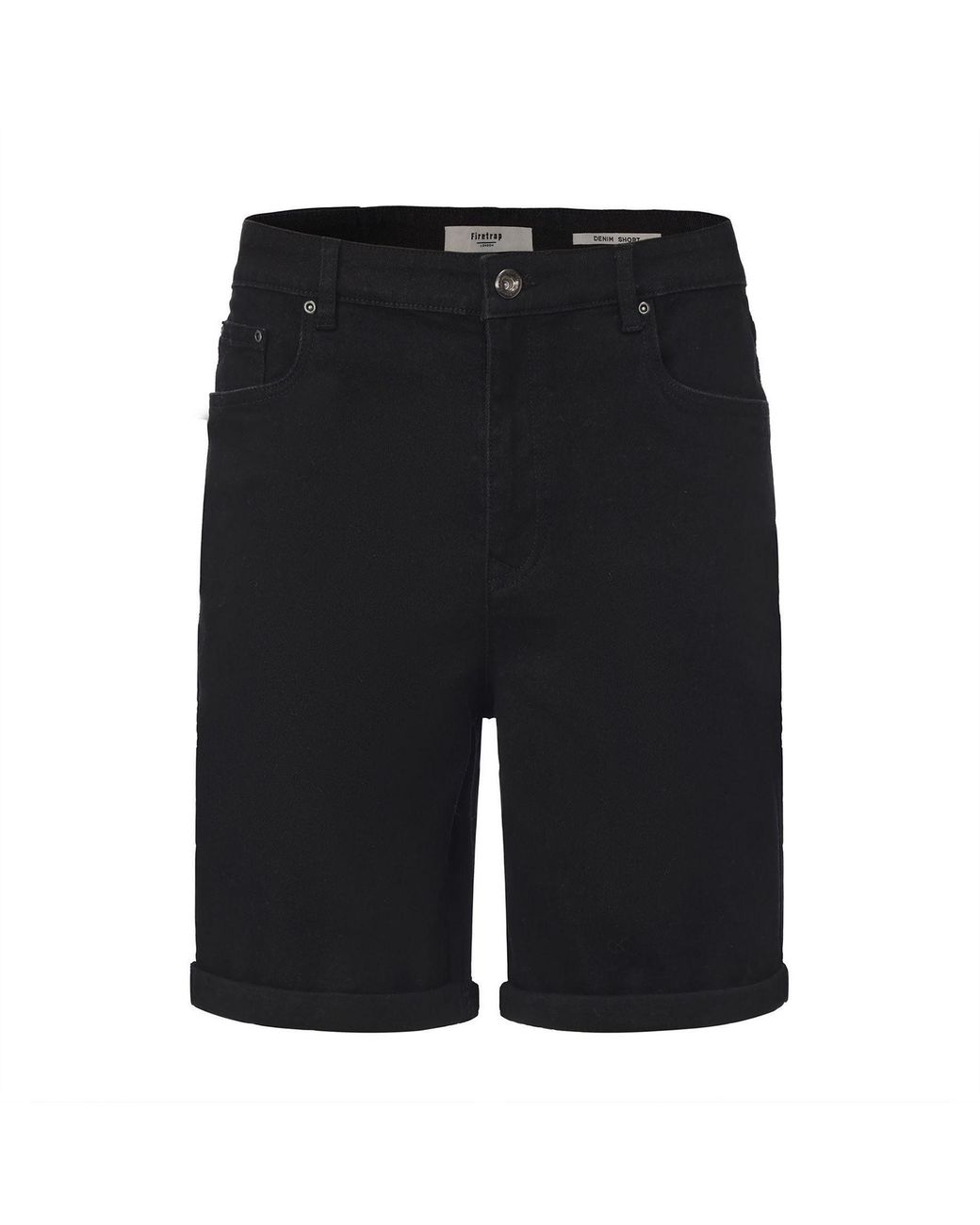 Firetrap Denim Shorts in het Black voor heren