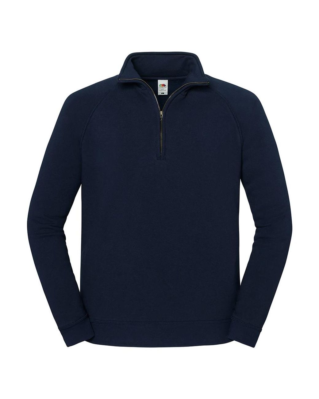 Fruit Of The Loom Blue Iconic Premium Half Zip Sweatshirt (Deep) for men