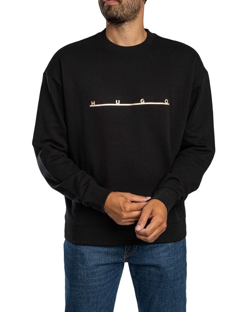 HUGO Black Datrisweat Sweatshirt for men