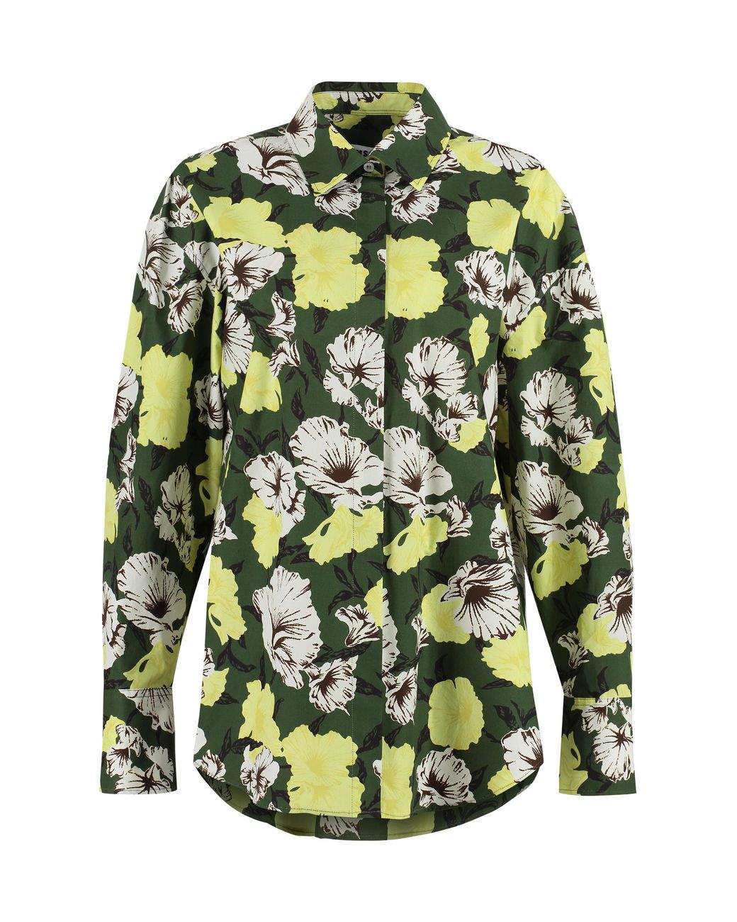 MSGM Geprinte Katoenen Overhemd in het Green