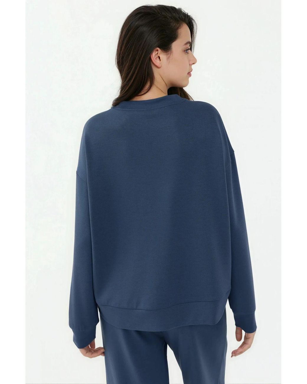 Hiccup Blue Modal Touch Basic Sweatshirt