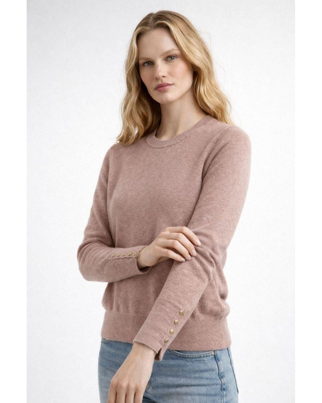 MixRay Natural Crew Neck Knit Sweater