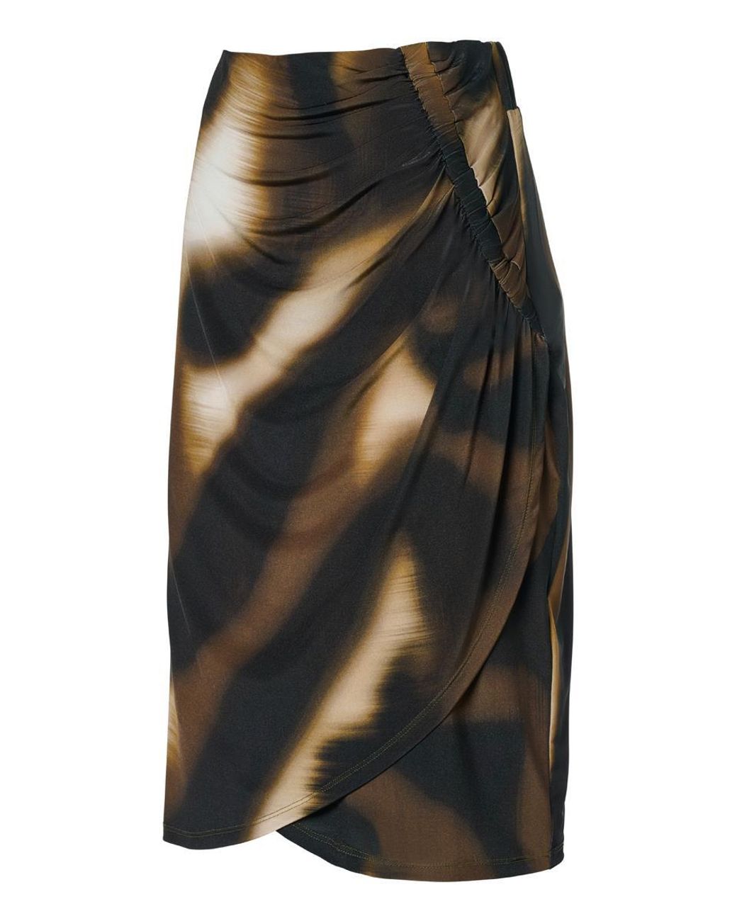 Mart Visser Avery Print Rok Olijfgroen Multi in het Natural