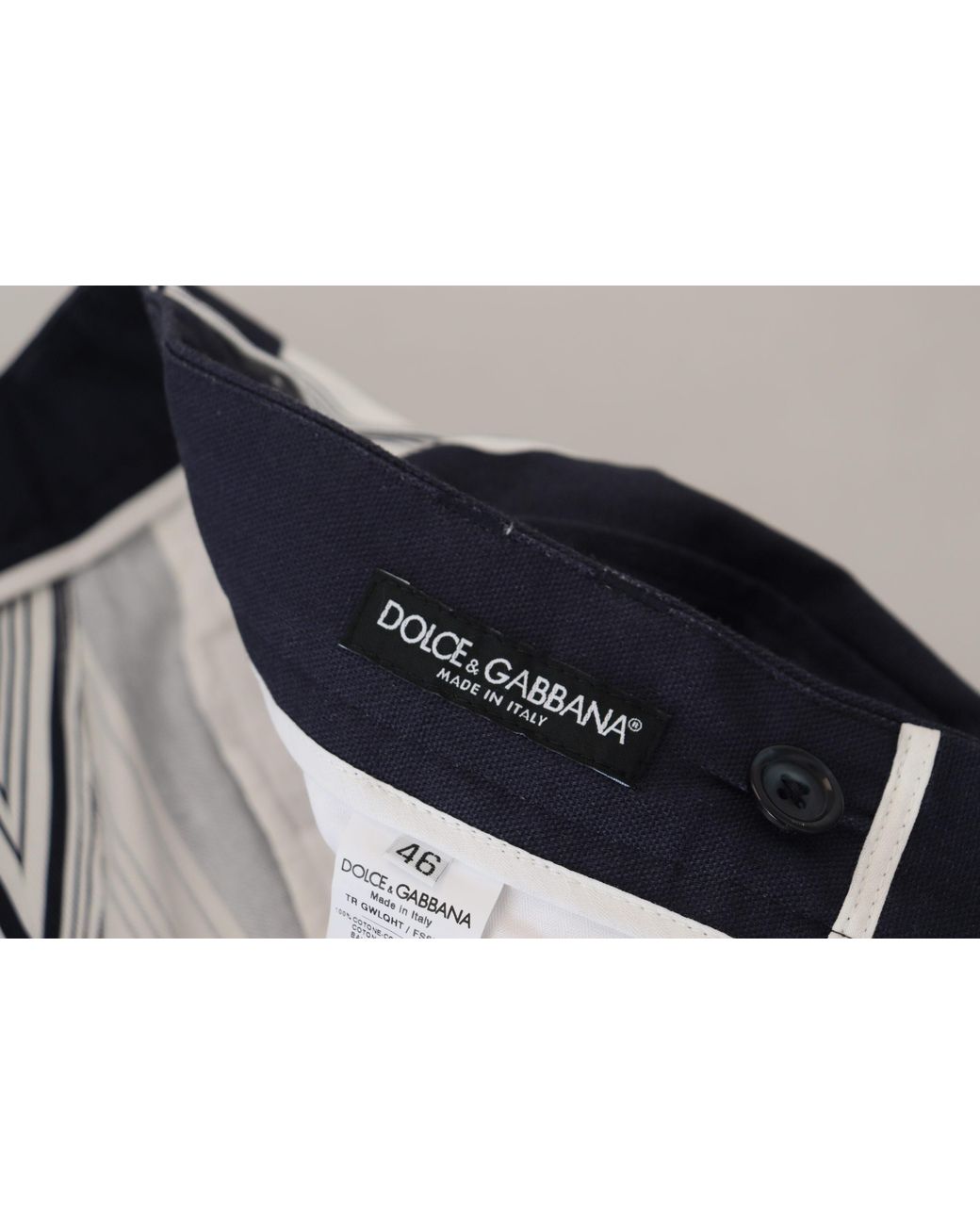 Dolce & Gabbana Dolce Gabbana Verticaal Gestreepte Cropped Broek in het Black voor heren