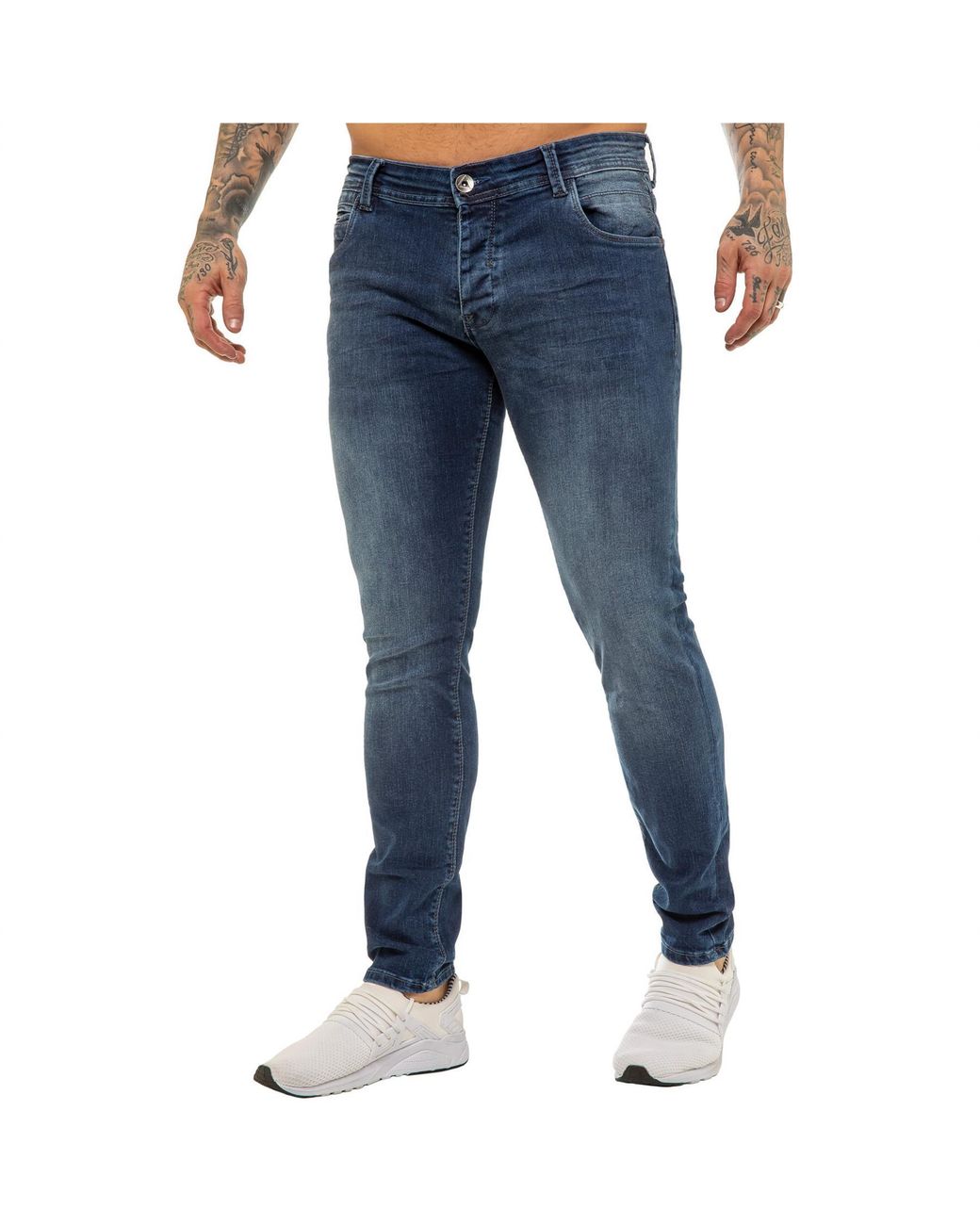 Eto Designer Hyperstretch Jeans in het Blue voor heren