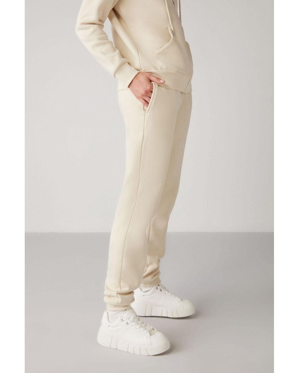 Grimelange Natural Elastic Waist Tapered Joggers