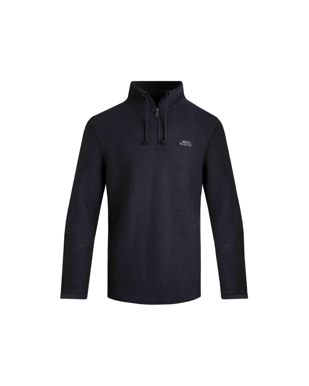 Weird Fish Blue Macaroni Quarter Zip Pullover Sweater for men
