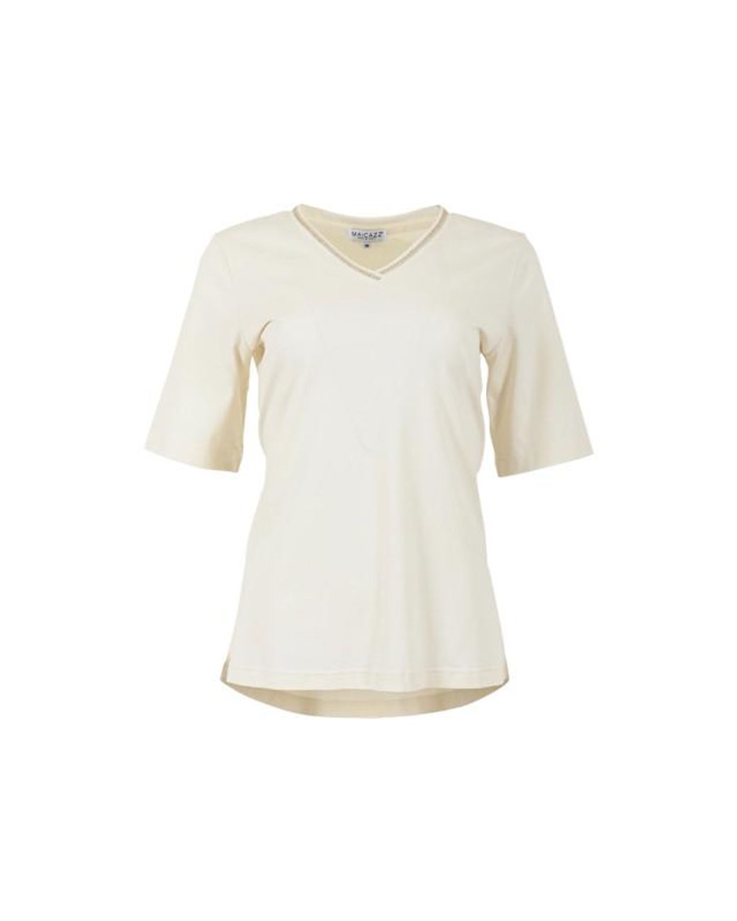 Maicazz Sp25.75.333 Mopanne Tshirt Coconut Milk in het White