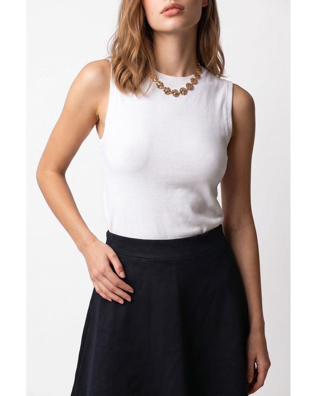 MixRay White Cotton Skirt
