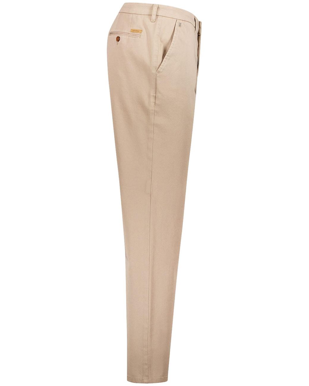 Gardeur Pantalon Flatfront Effen in het Natural voor heren