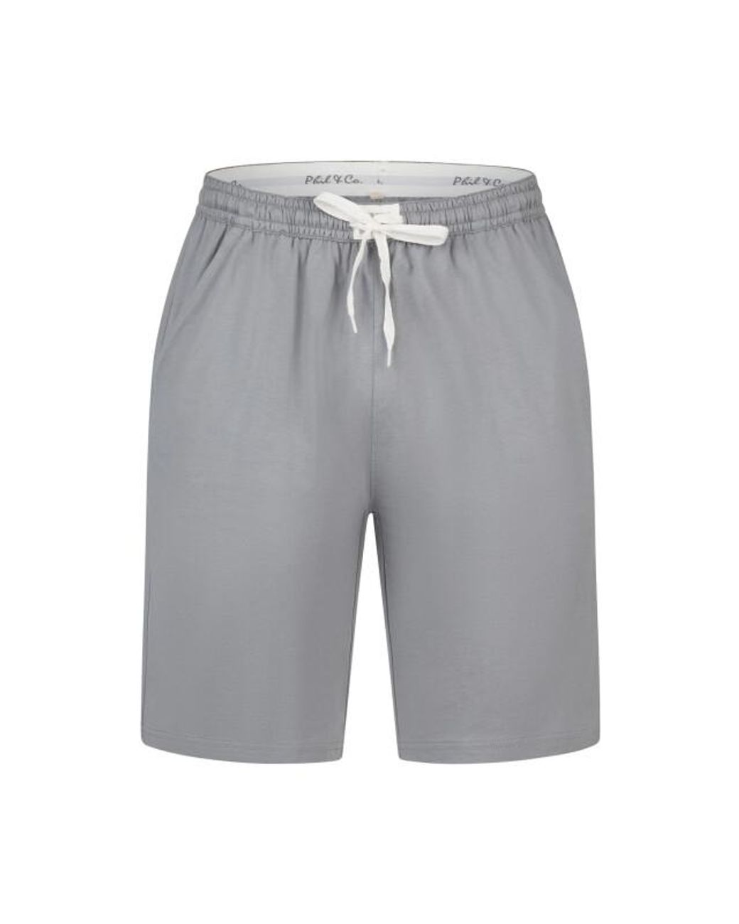 Phil & Co. Berlin Shortama Korte Pyjama Set Grijs Gestreept in het Gray voor heren