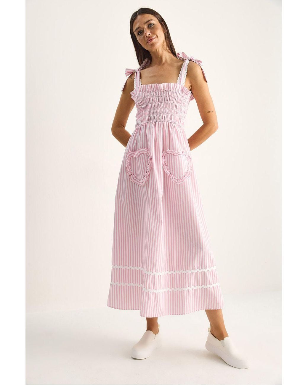 Bianco Lucci Pink Midi Dress