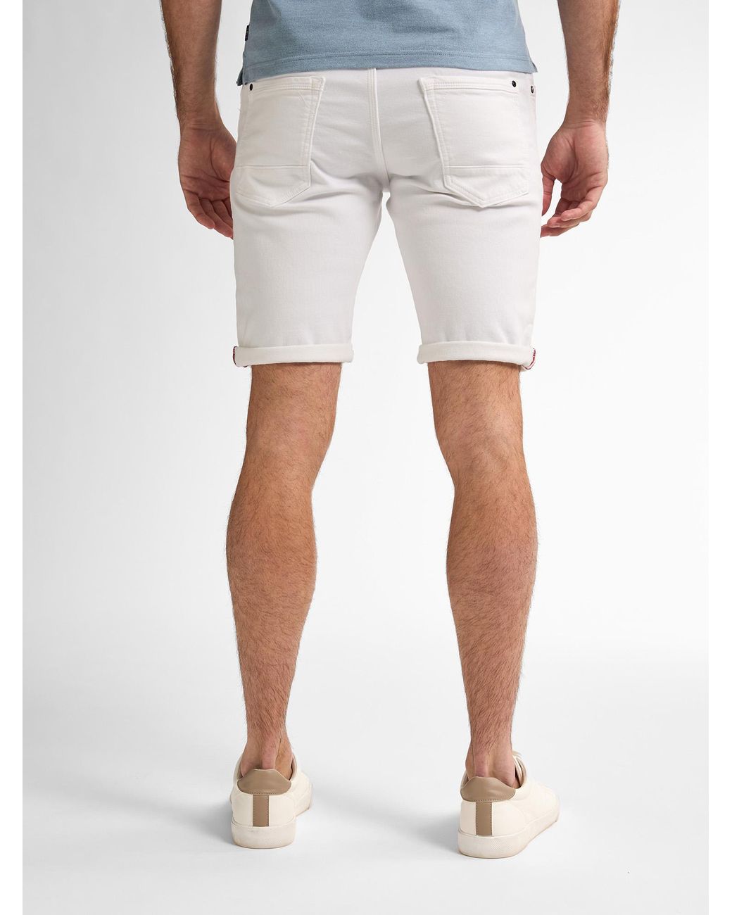 Petrol Industries Jackson Gekleurde Denim Short Coconut in het White voor heren