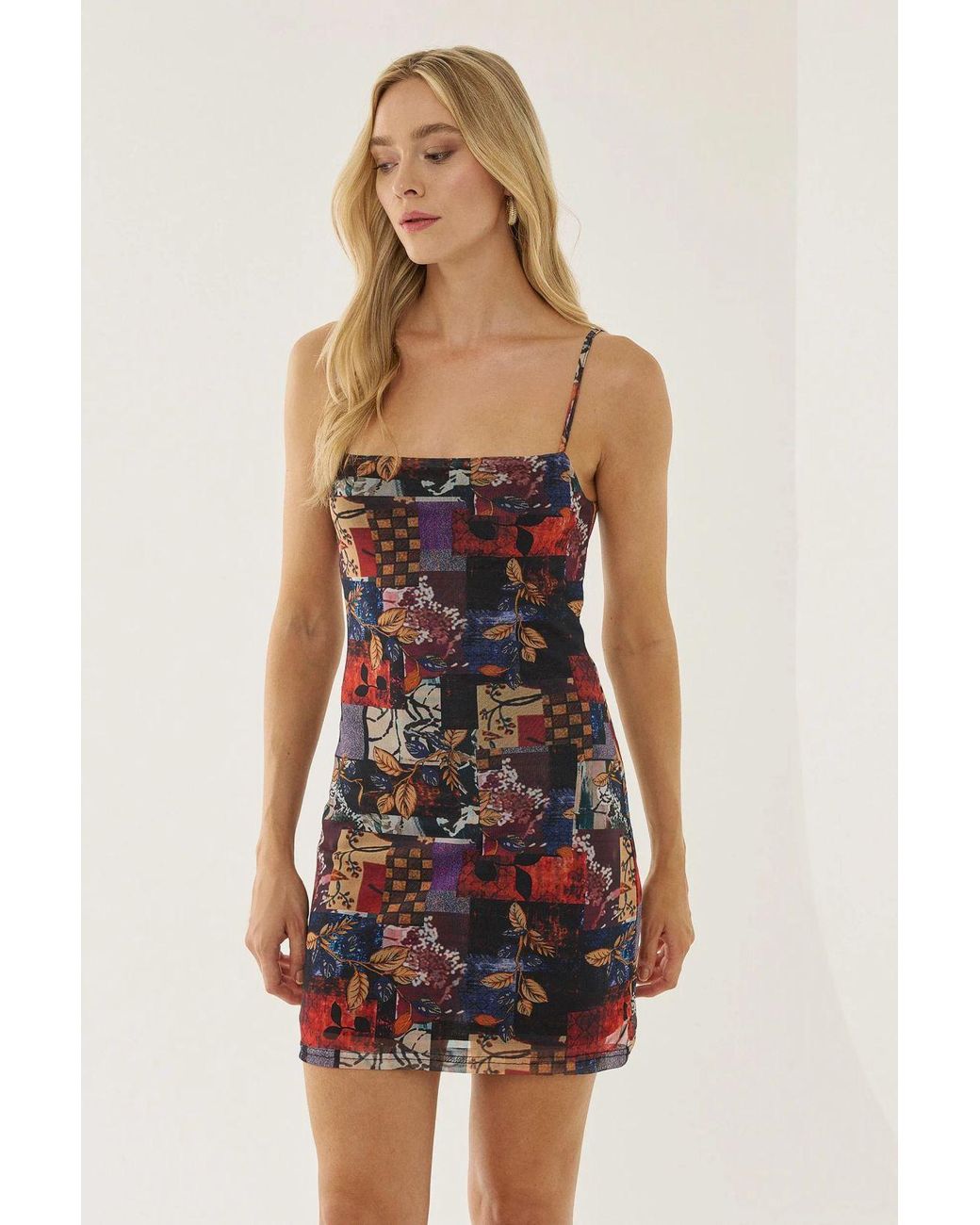 Hiccup Multicolor Patterned Mini Dress