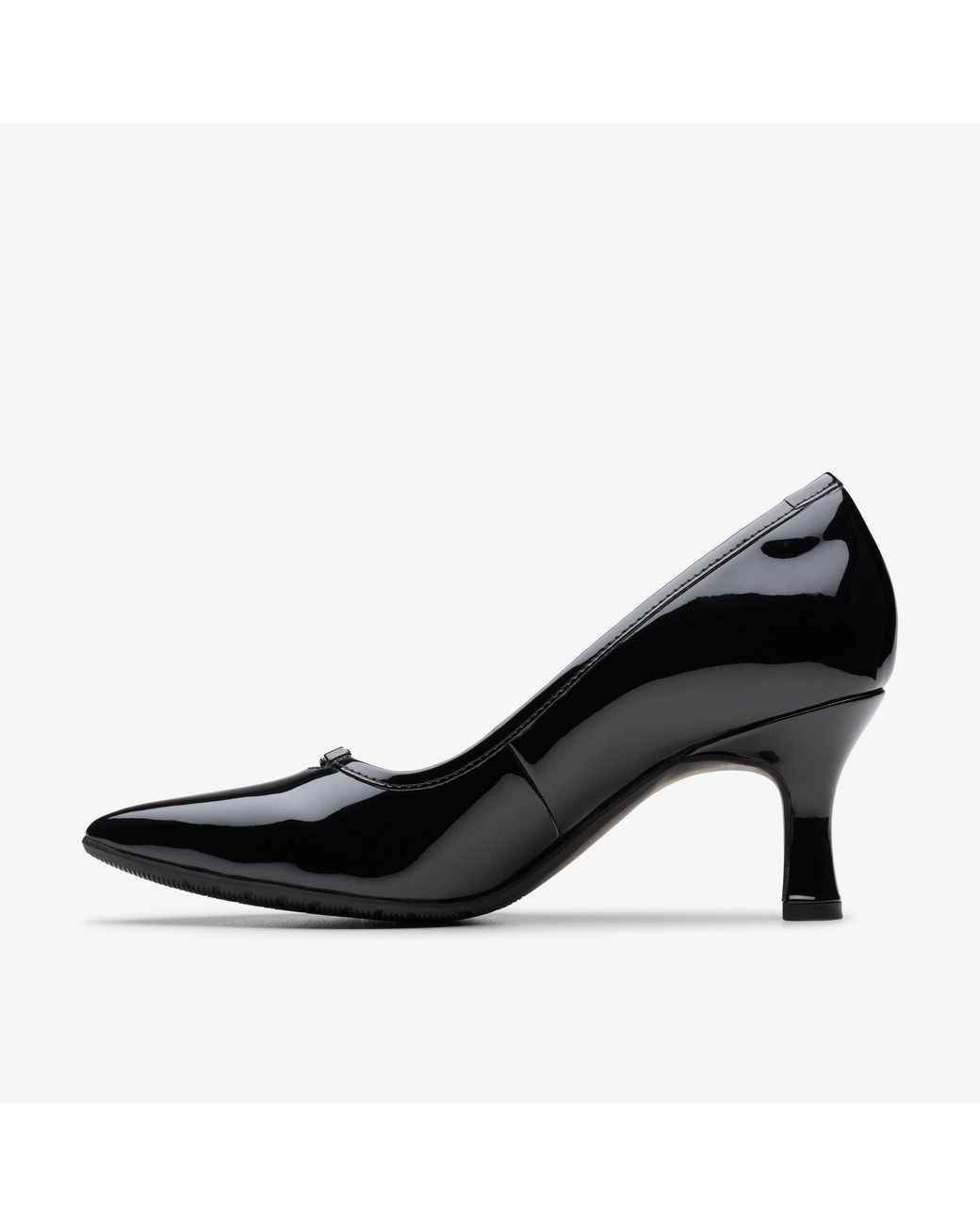 Clarks Black Kataleyna West Pat Shoes Patent Leather